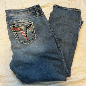 Vigoss Women’s patriotic Classic Blue Boot Jeans